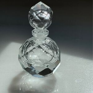 Vintage I.W. Rice Irice faceted glass perfume bottle